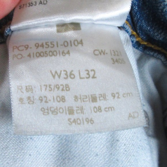 Signature Levi's Straus & Co. 967 Athletic Mens Blue Jeans Size w36 x L3… - Picture 5 of 7